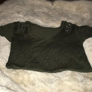 Navy green shirt